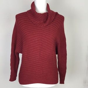 Philosophy Women's Dolman Sleeve Red Cowl Sweater